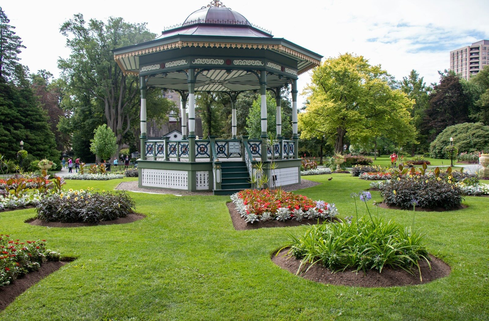 a gazebo in a park